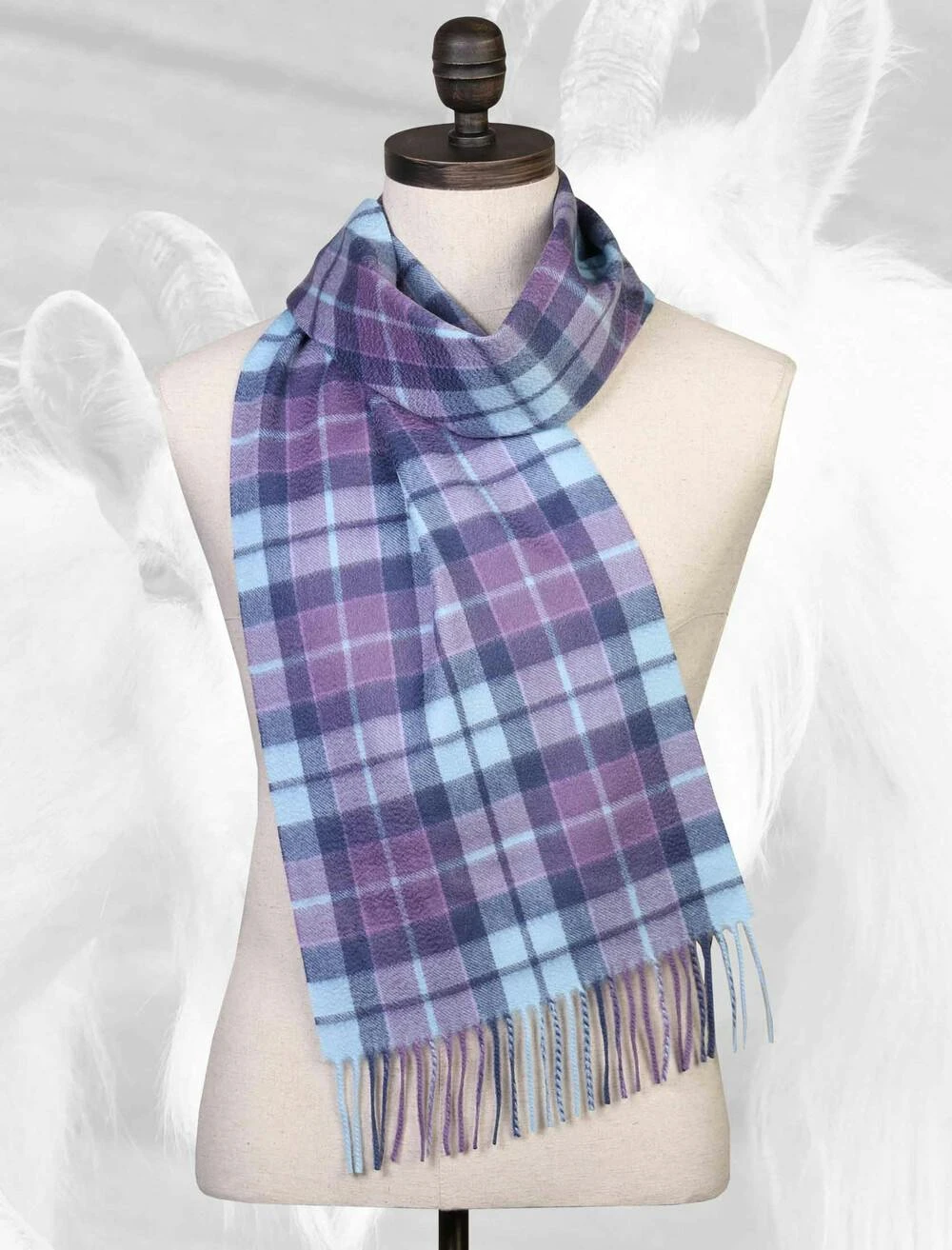 Cashmere Check Scarf 4 Cashmere Check Scarf - Image 2