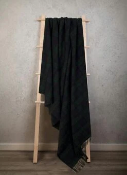 Recycled Wool Mix Tartan Blanket