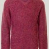 Red V Neck Fisherman Rib Jumper 2 Red V Neck Fisherman Rib Jumper -EWM Store 41965pvl b3462cd99406c07