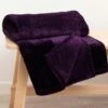 Purple Waffle Fleece Throw -EWM Store 45584pvl 67b41e2780ae2eb