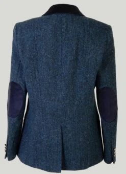 Benbecula Navy Herringbone HARRIS TWEED® Ladies' Jacket -EWM Store 48212pvl 0f05b531a4c7420