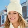 Cream Cable Knit Hat -EWM Store 54189pvl 69e05b53c21d806