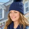 Navy Cable Knit Hat 2 Navy Cable Knit Hat -EWM Store 54493pvl 15c0616caf80b79