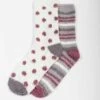 2 Pack Berry Snowsoft Socks