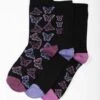 3 Pack Butterfly Socks -EWM Store 56650pvl 37105f7a6b6be7c