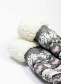 Grey Fairisle Slipper Socks -EWM Store 56695pvl f4fea85ca136020