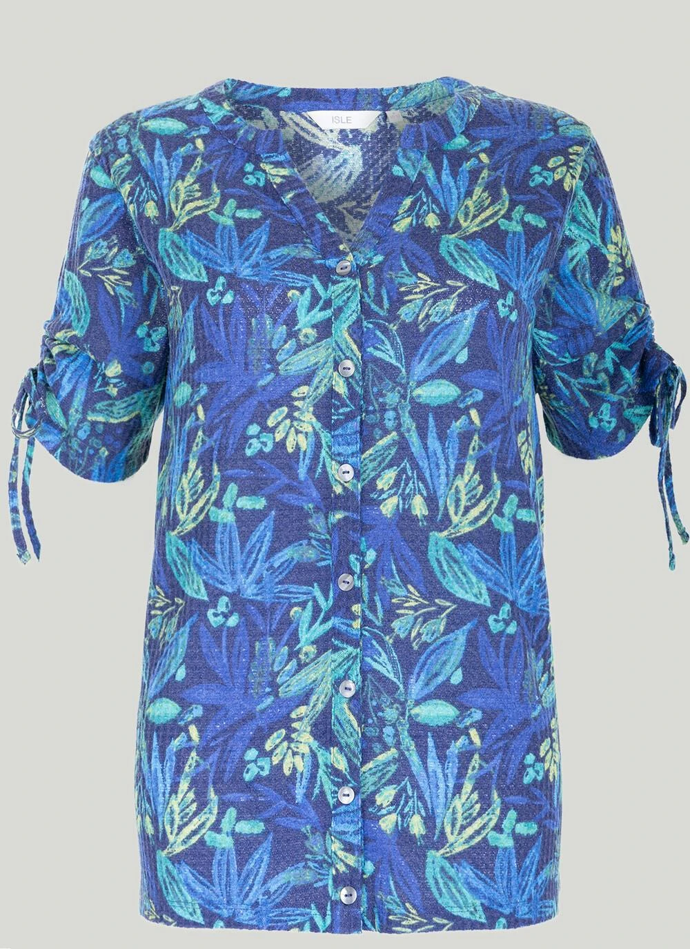 Textured Button Through T-Shirt 3 Textured Button Through T-Shirt