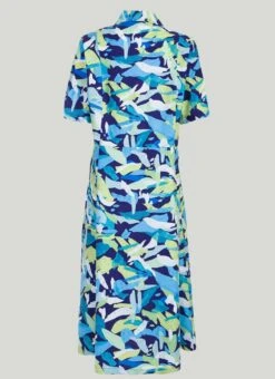 Printed Button Through Dress -EWM Store 59781pvl 89ab264182072fc