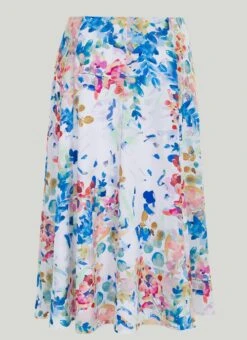 A Line Watercolour Floral Print Skirt -EWM Store 59810pvl f59a0050807406b