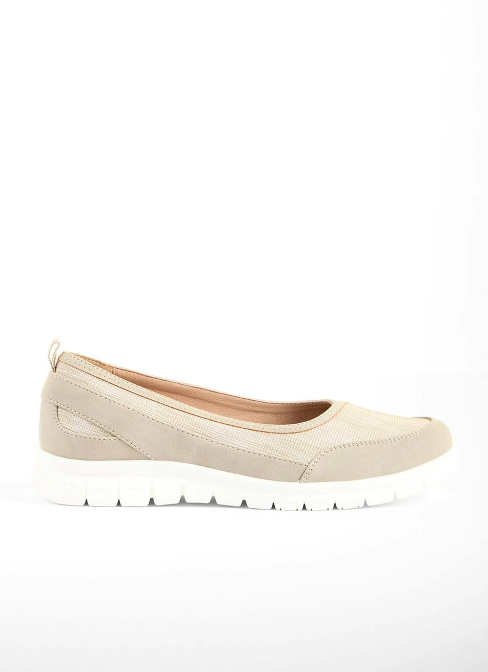 Pale Gold Shimmer Ballet Style Trainer 4 Pale Gold Shimmer Ballet Style Trainer - Image 2