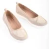 Pale Gold Shimmer Ballet Style Trainer 2 Pale Gold Shimmer Ballet Style Trainer -EWM Store 60268pvl cba18548ecd8c39