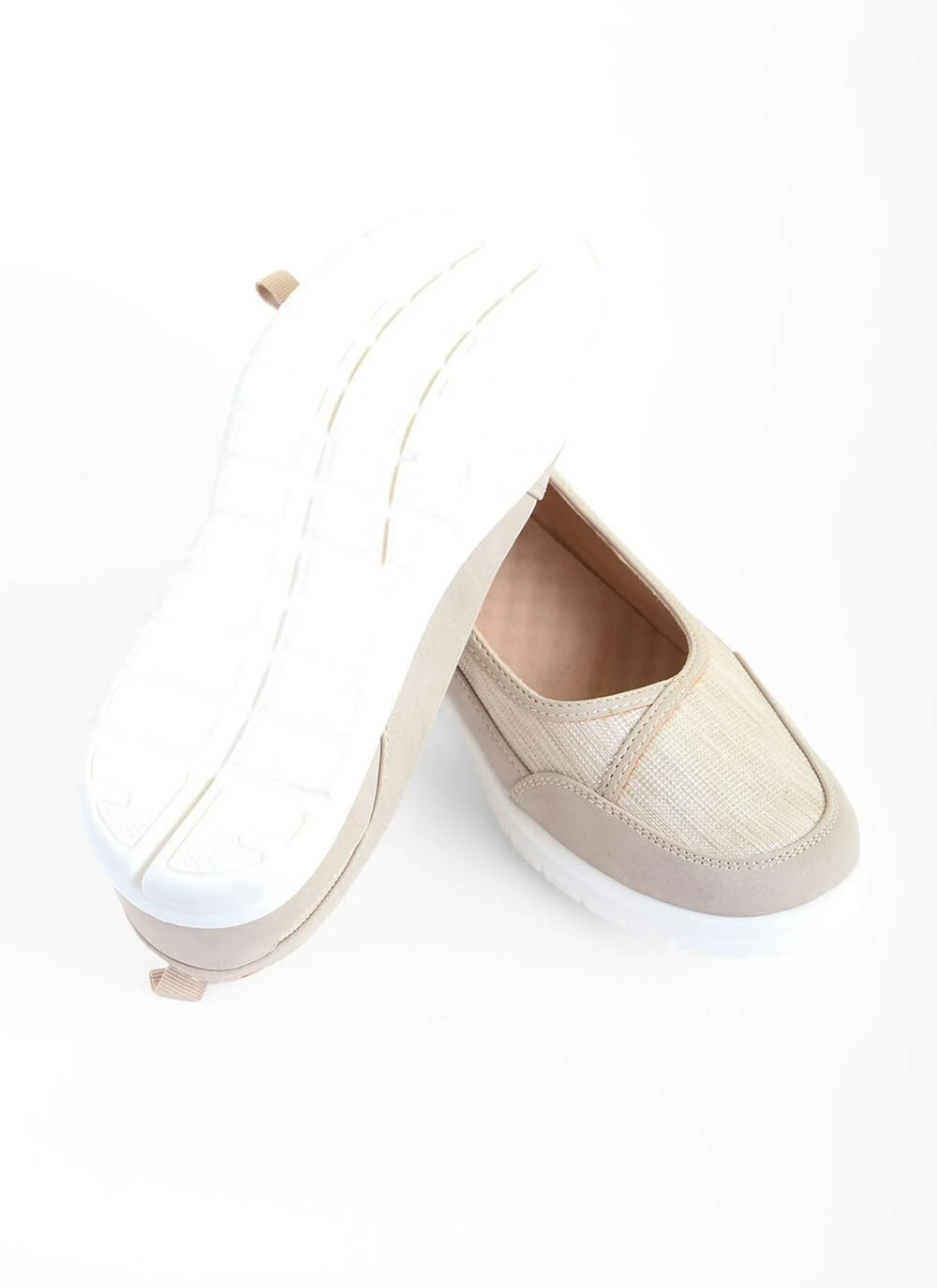 Pale Gold Shimmer Ballet Style Trainer 5 Pale Gold Shimmer Ballet Style Trainer - Image 3