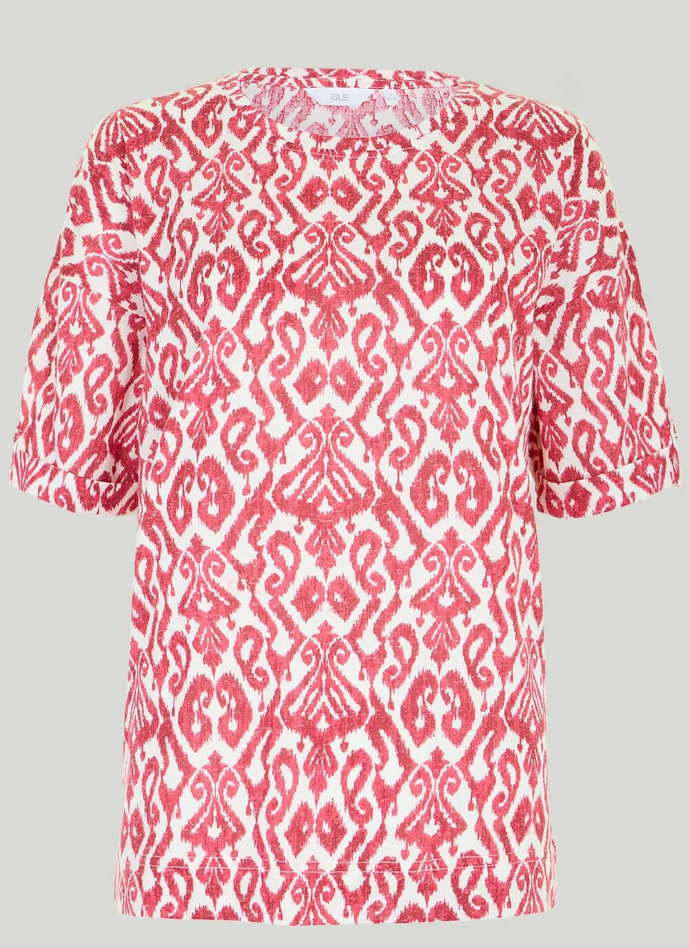 Linen Blend Print T-Shirt 4 Linen Blend Print T-Shirt - Image 2