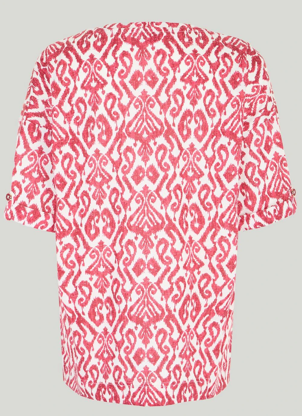 Linen Blend Print T-Shirt 5 Linen Blend Print T-Shirt - Image 3