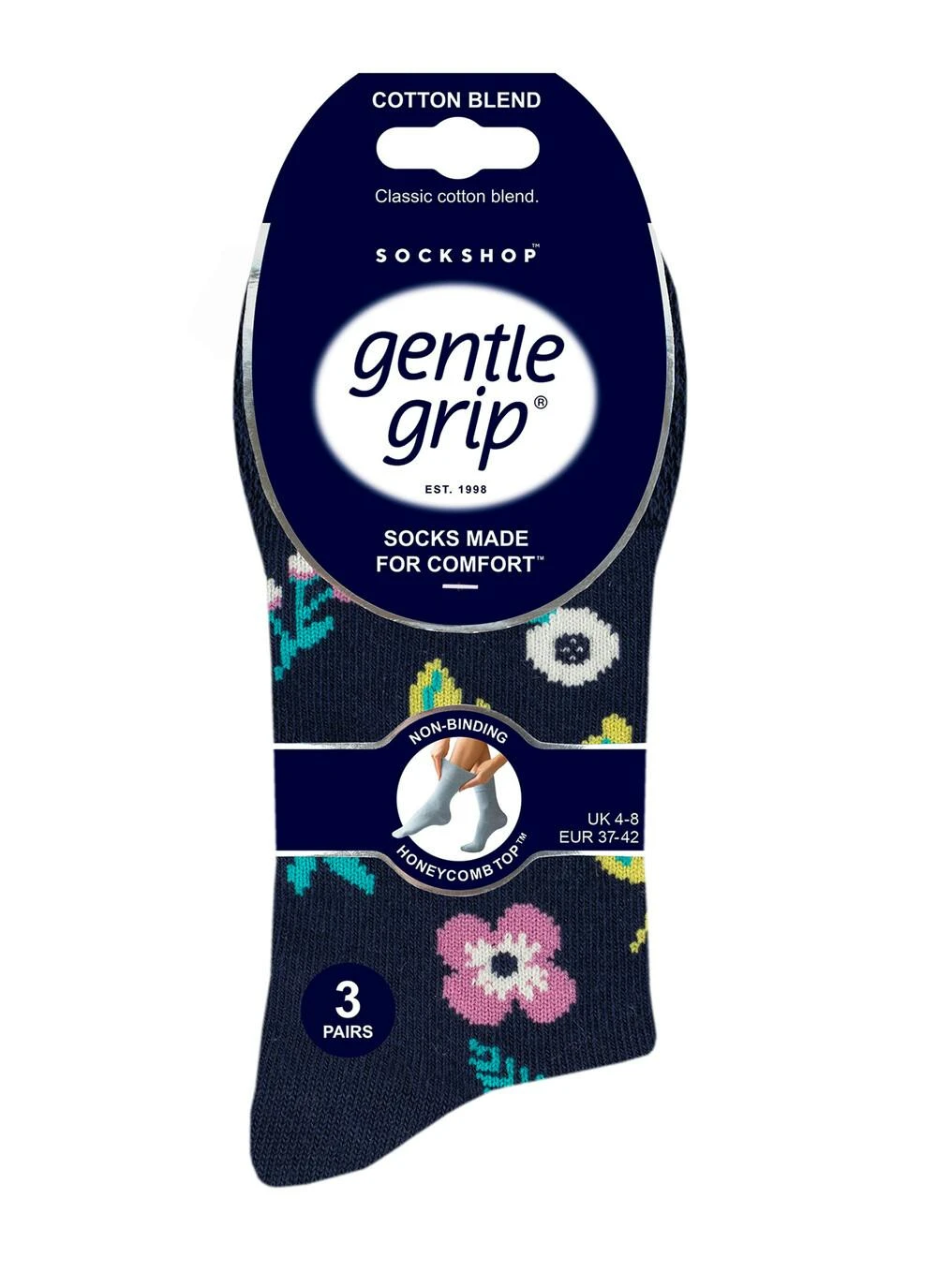 3 Pack Bohemian Floral Socks 4 3 Pack Bohemian Floral Socks - Image 2