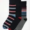 3 Pack Stripe Bamboo Blend Socks -EWM Store 60450pvl cbd56c143183f0e