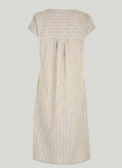 Linen Blend Stripe Midi Dress -EWM Store 60814pvl 230d1b6dcb1a330