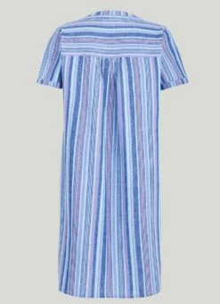 Linen Blend Striped Midi Dress 10 Linen Blend Striped Midi Dress -EWM Store 60855pvl 4004afcfd85fe9b