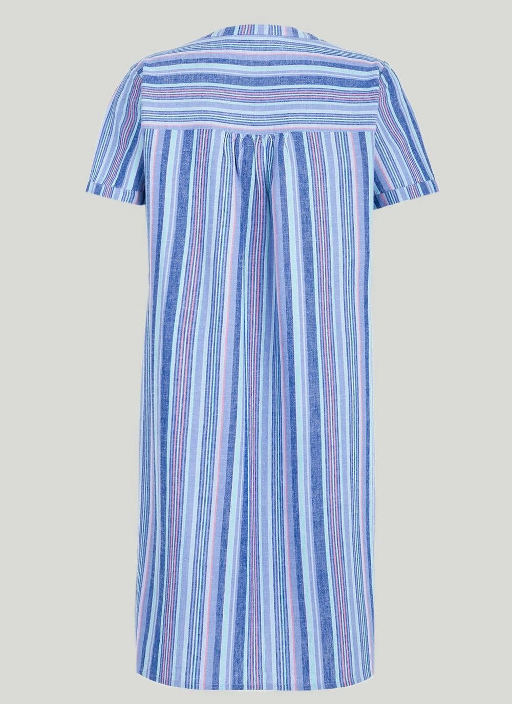 Linen Blend Striped Midi Dress 6 Linen Blend Striped Midi Dress - Image 4