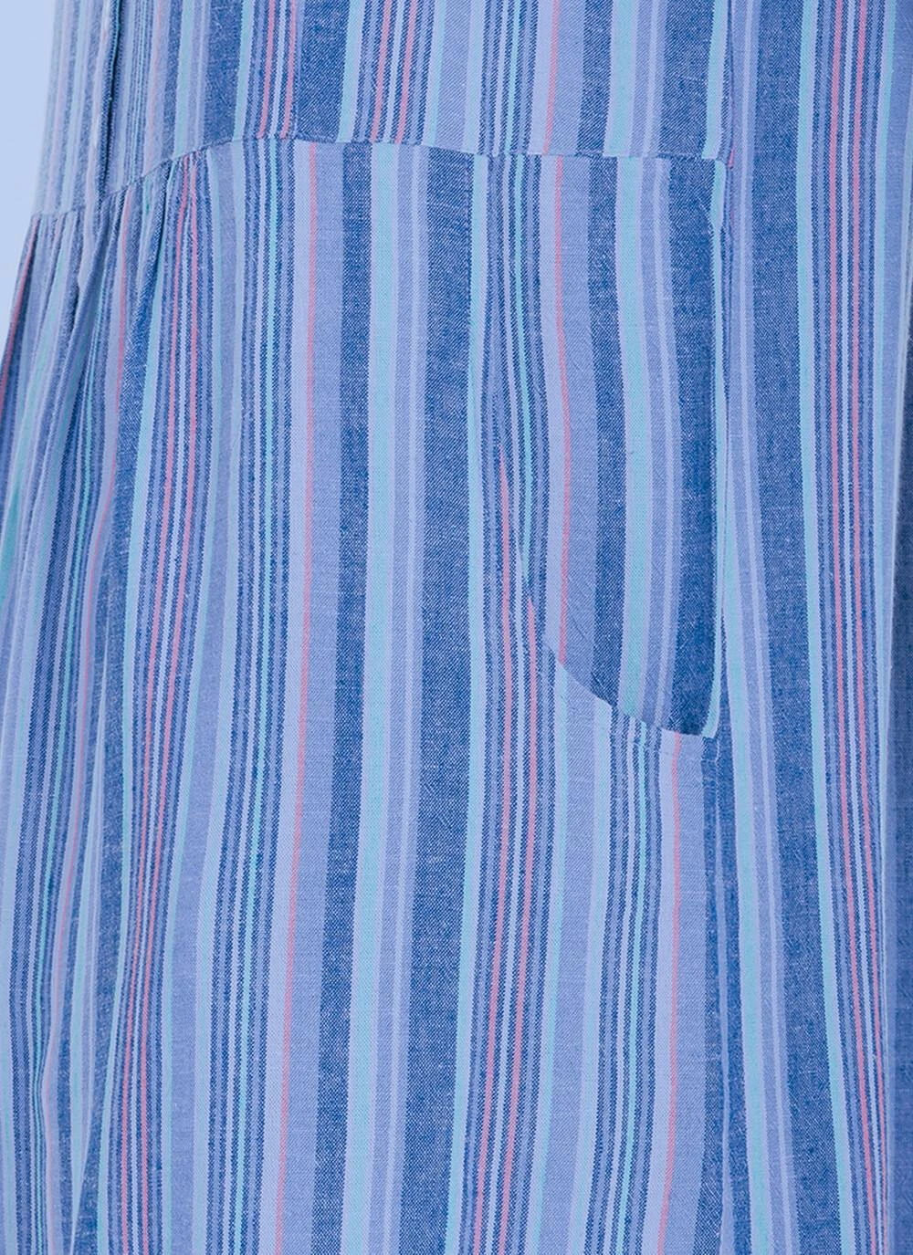 Linen Blend Striped Midi Dress 7 Linen Blend Striped Midi Dress - Image 5