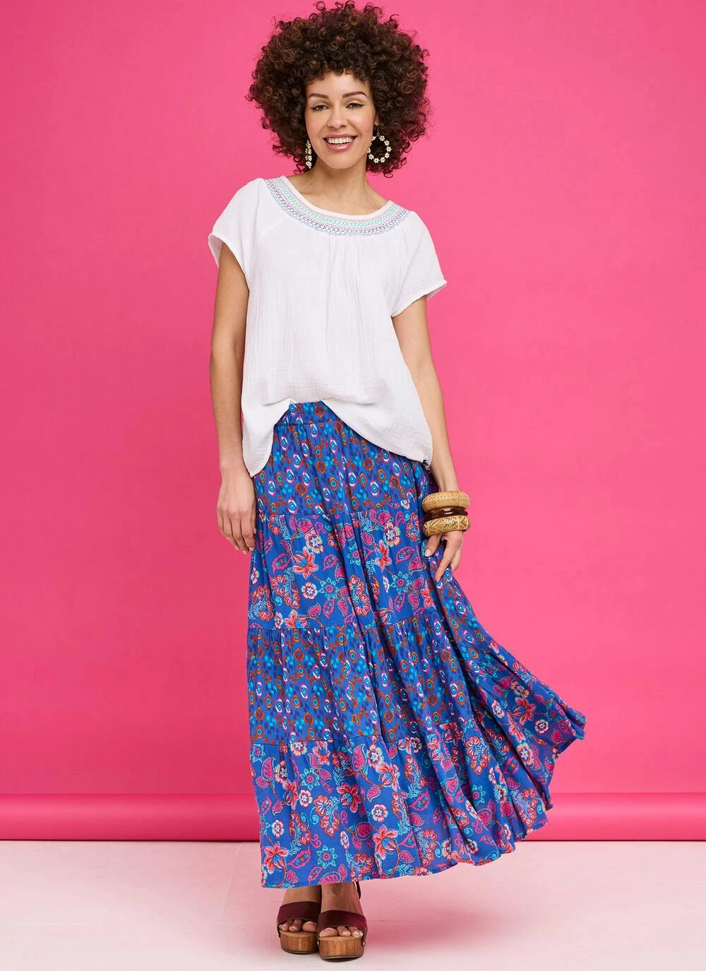 Multi Print Tiered Skirt 3 Multi Print Tiered Skirt