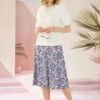 Textured A Line Tile Print Skirt 2 Textured A Line Tile Print Skirt -EWM Store 61177pvl 6846292b0845db3