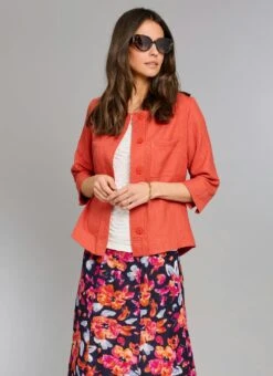 Textured Round Neck Jacket