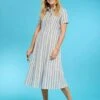 Pure Cotton Stripe Shirt Dress 1 Pure Cotton Stripe Shirt Dress -EWM Store 61446pvl 5639445908600ed