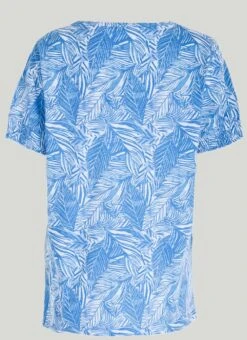 Pure Cotton Printed Notch Neck T-Shirt -EWM Store 61485pvl 1d136e0cd97bb67