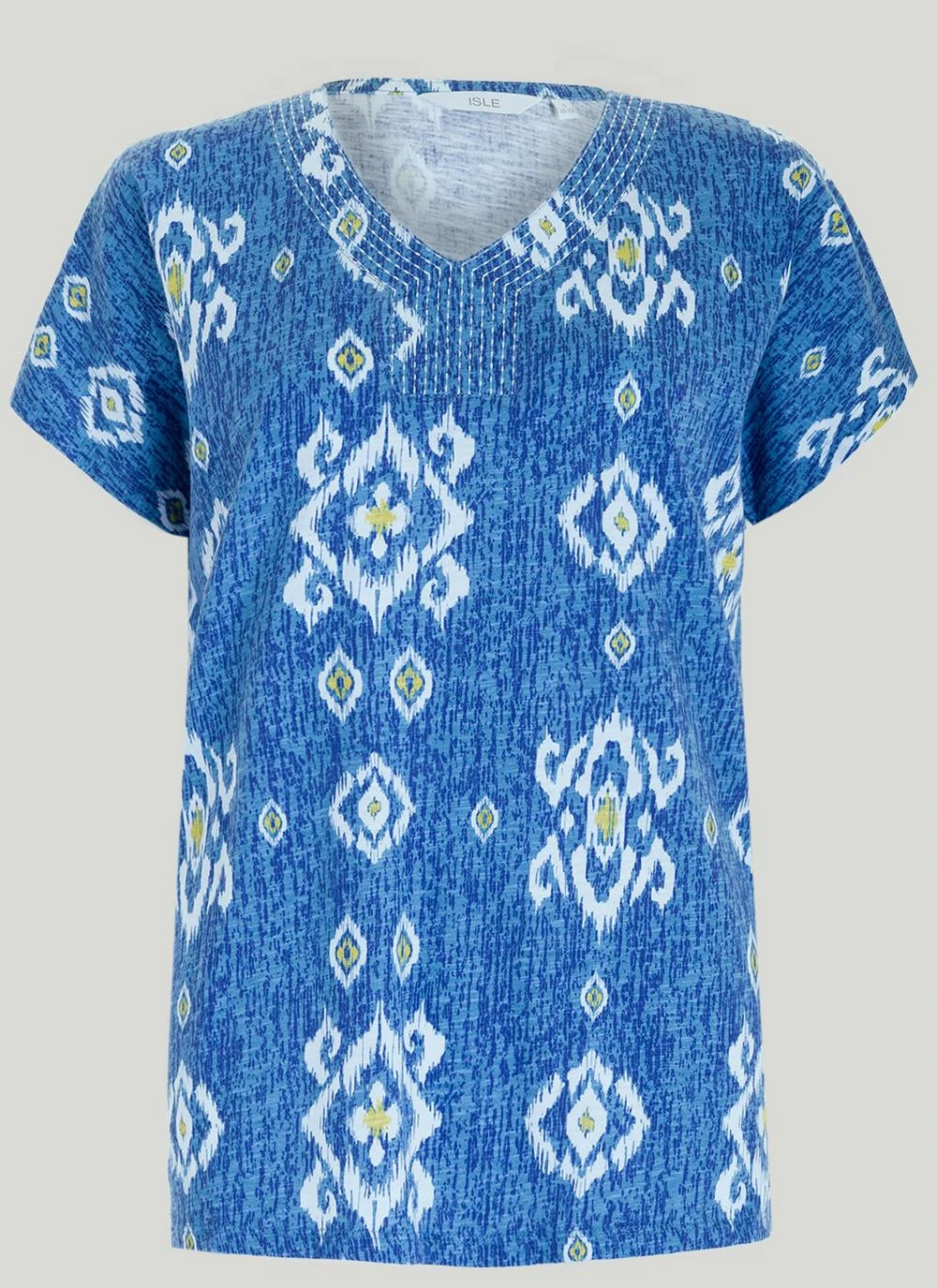 Pure Cotton Embroidered V-Neck T-Shirt 4 Pure Cotton Embroidered V-Neck T-Shirt - Image 2