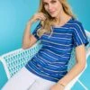 Pure Cotton Stripe T-Shirt -EWM Store 61506pvl db086aac2b8babf