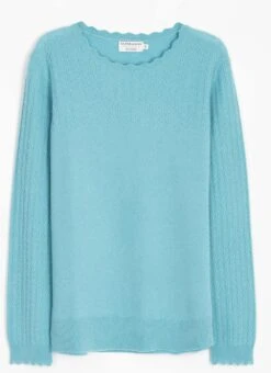 Cashmere Textured Yoke Jumper