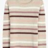 Textured Stitch Striped Crew Neck Jumper -EWM Store 62090pvl a88b2a86750efa8
