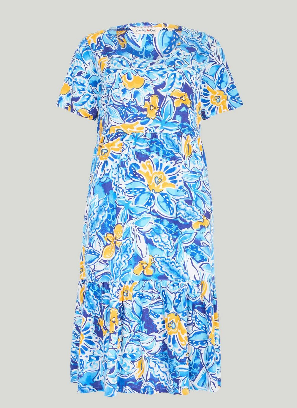 Linen Blend Tiered Shift Dress 5 Linen Blend Tiered Shift Dress - Image 3