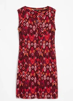 Ikat Print Shift Dress -EWM Store 62097pvl 534185df2a7fb44