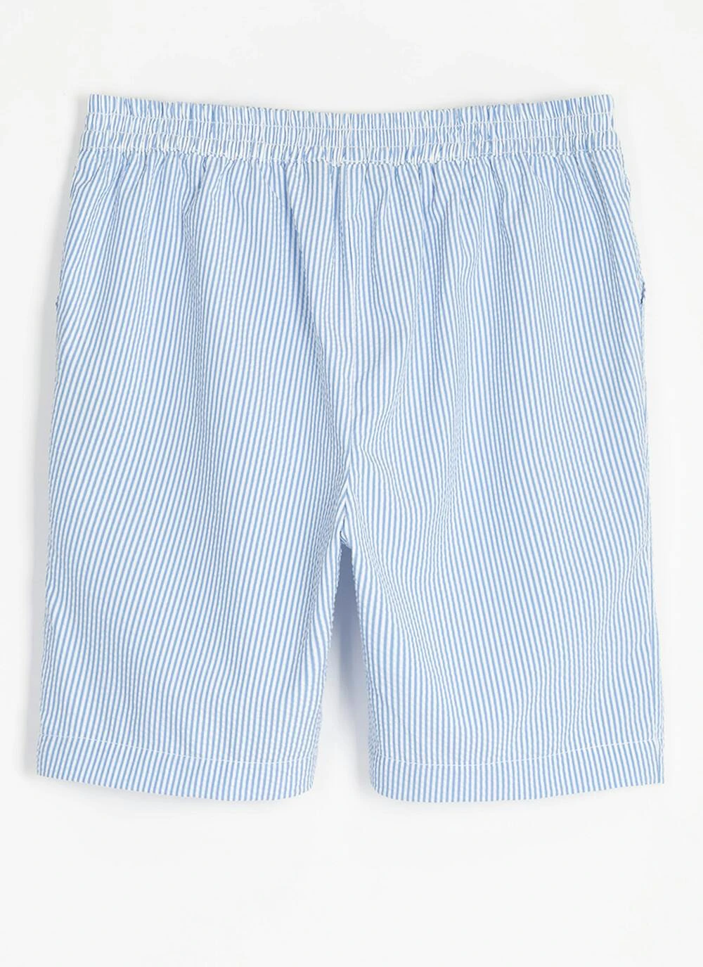Cotton Blend Seersucker Stripe Shorts 6 Cotton Blend Seersucker Stripe Shorts - Image 4