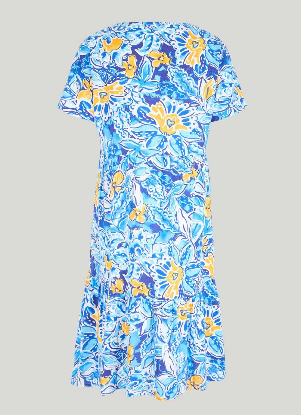 Linen Blend Tiered Shift Dress 6 Linen Blend Tiered Shift Dress - Image 4