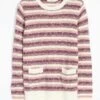 Striped Crew Neck Pocket Jumper -EWM Store 62164pvl 746a8f4813c4d82