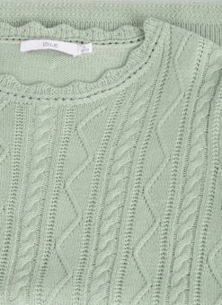 Cable Knit Scallop Edge Crew Neck Jumper -EWM Store 62206pvl cdacc6e8041d966