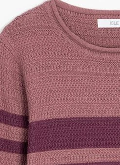 Pure Cotton Textured Crew Neck Striped Jumper 7 Pure Cotton Textured Crew Neck Striped Jumper -EWM Store 62224pvl efb533828d3245b