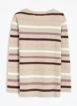 Textured Stitch Striped Crew Neck Jumper 9 Textured Stitch Striped Crew Neck Jumper -EWM Store 62246pvl cfc6790ad0e26f4