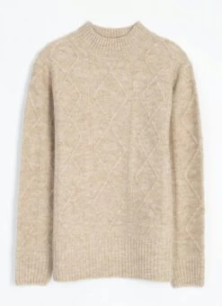 Diamond Stitch Turtle Neck Jumper -EWM Store 62298pvl 14eac16f8b6a936