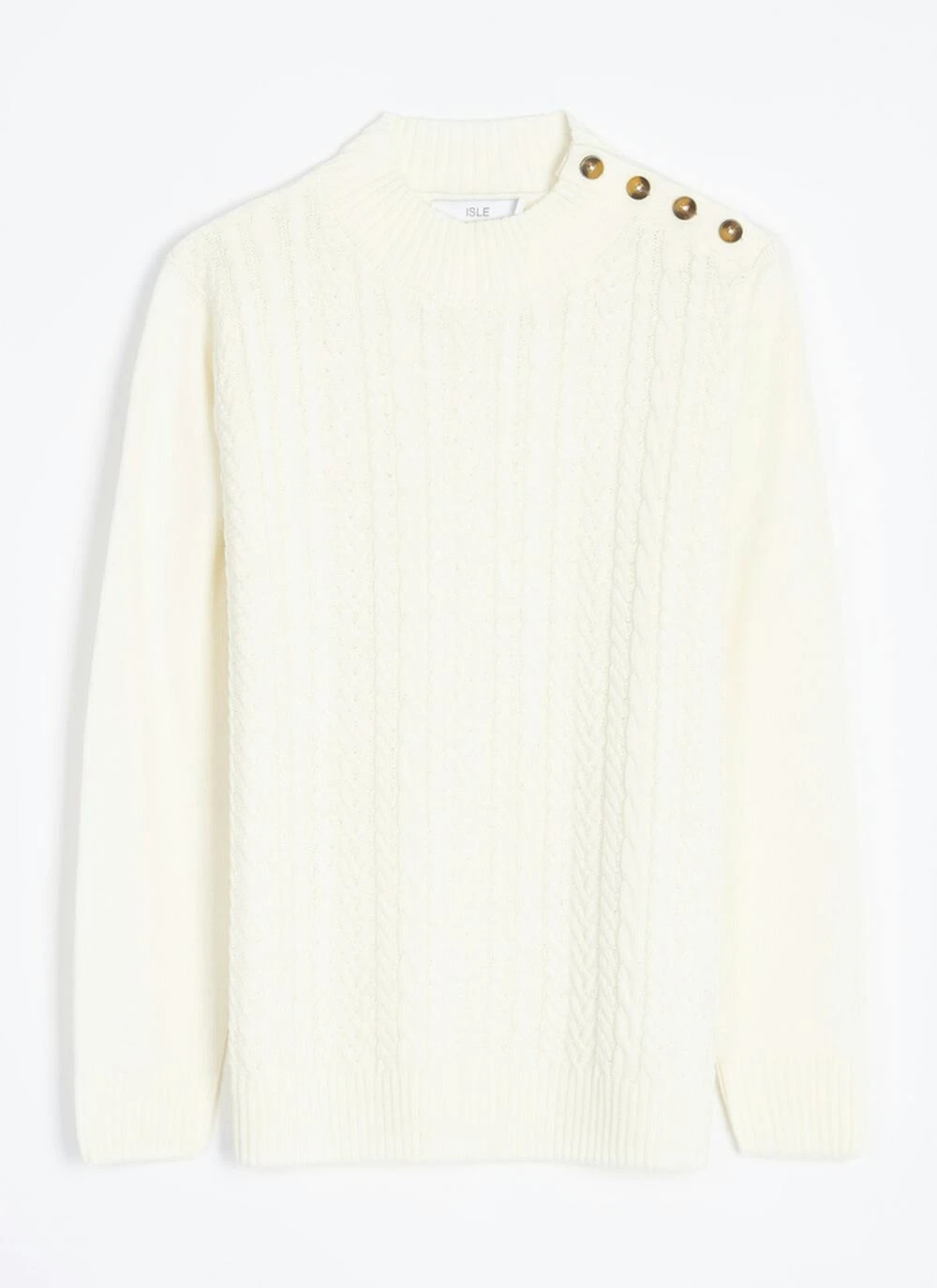 Button Detail Turtle Neck Jumper 5 Button Detail Turtle Neck Jumper - Image 3