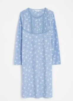 Cosy Fleece Printed Nightdress
