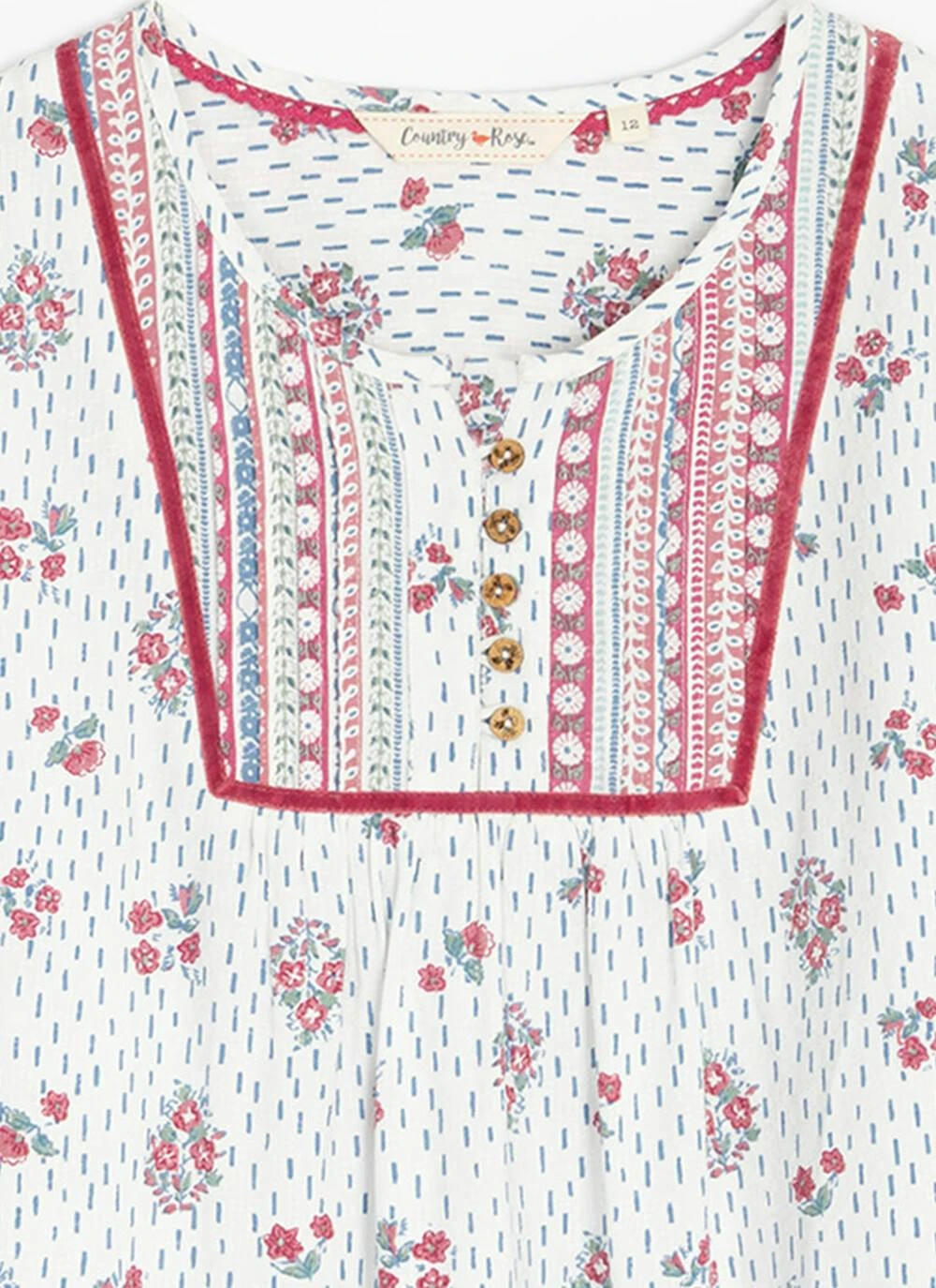 Pure Cotton Printed Pintuck Blouse 6 Pure Cotton Printed Pintuck Blouse - Image 4
