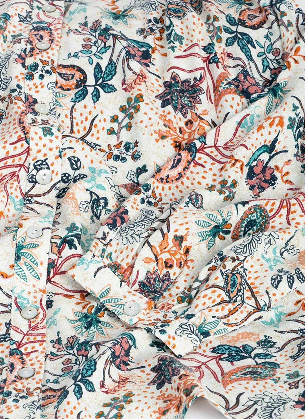 Crepe Paisely Print Blouse 7 Crepe Paisely Print Blouse - Image 5