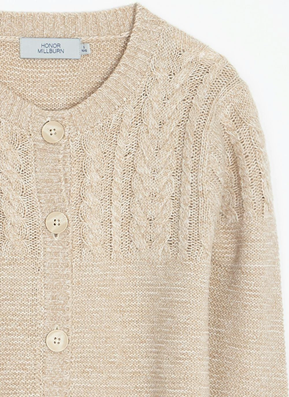 Textured Knit Crew Neck Cardigan 6 Textured Knit Crew Neck Cardigan - Image 4