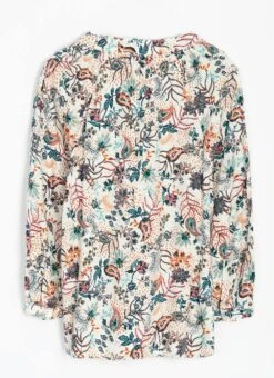 Crepe Paisely Print Blouse 13 Crepe Paisely Print Blouse -EWM Store 63047pvl 9e2393945ad450c
