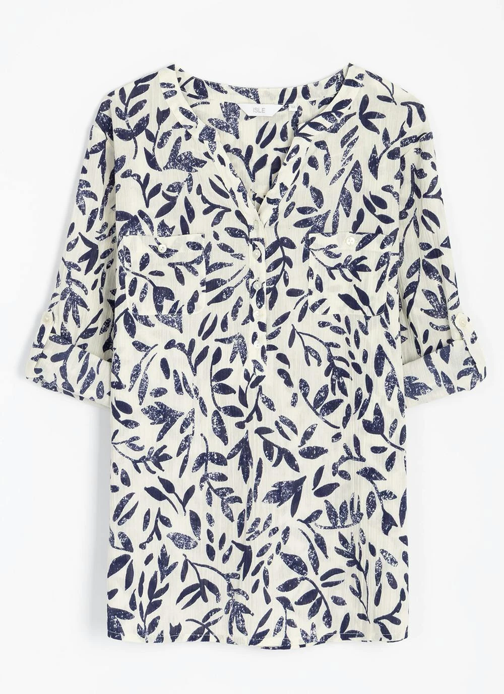 Pure Cotton Notch Neck Blouse 3 Pure Cotton Notch Neck Blouse