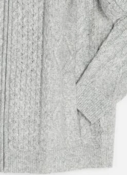 Wool Blend Cable Funnel Neck Cardigan -EWM Store 63109pvl e2cc2276980ceb0